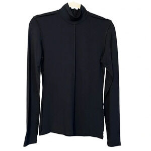 Thom Krom Mockneck Long Sleeve Top Black XS NWT Minimalist Contemporary Edgy
